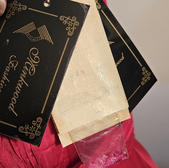 Chic Red Maxi Dress with Embellished Waist, Size 12 - Picture 8 of 10